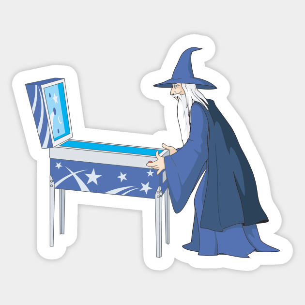 Pinball Wizard Pinball Sticker TeePublic